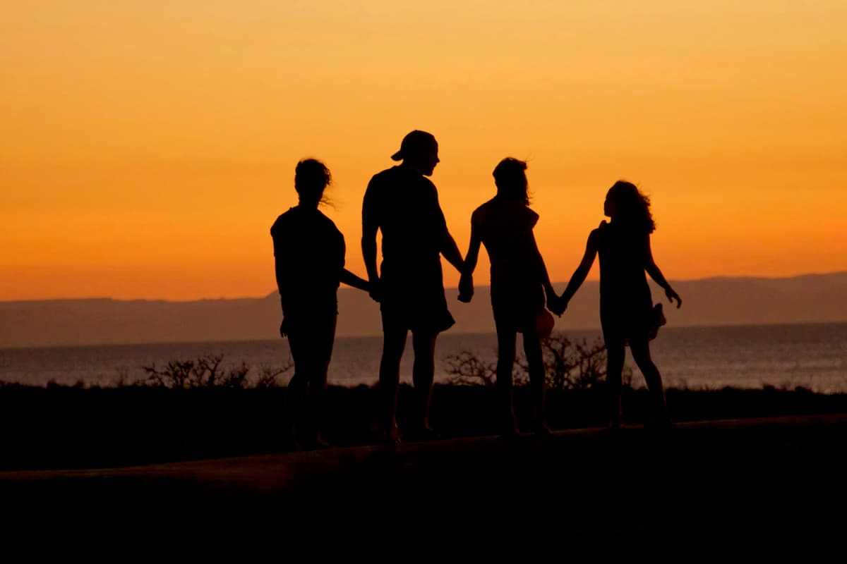 Children holding hands